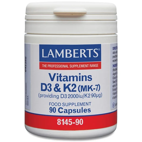 Vitamins D3 (2000iu) and K2 (90µg)